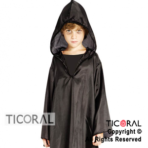 DISFRAZ NIO TUNICA NEGRA C/CAPUCHA T3 x 1